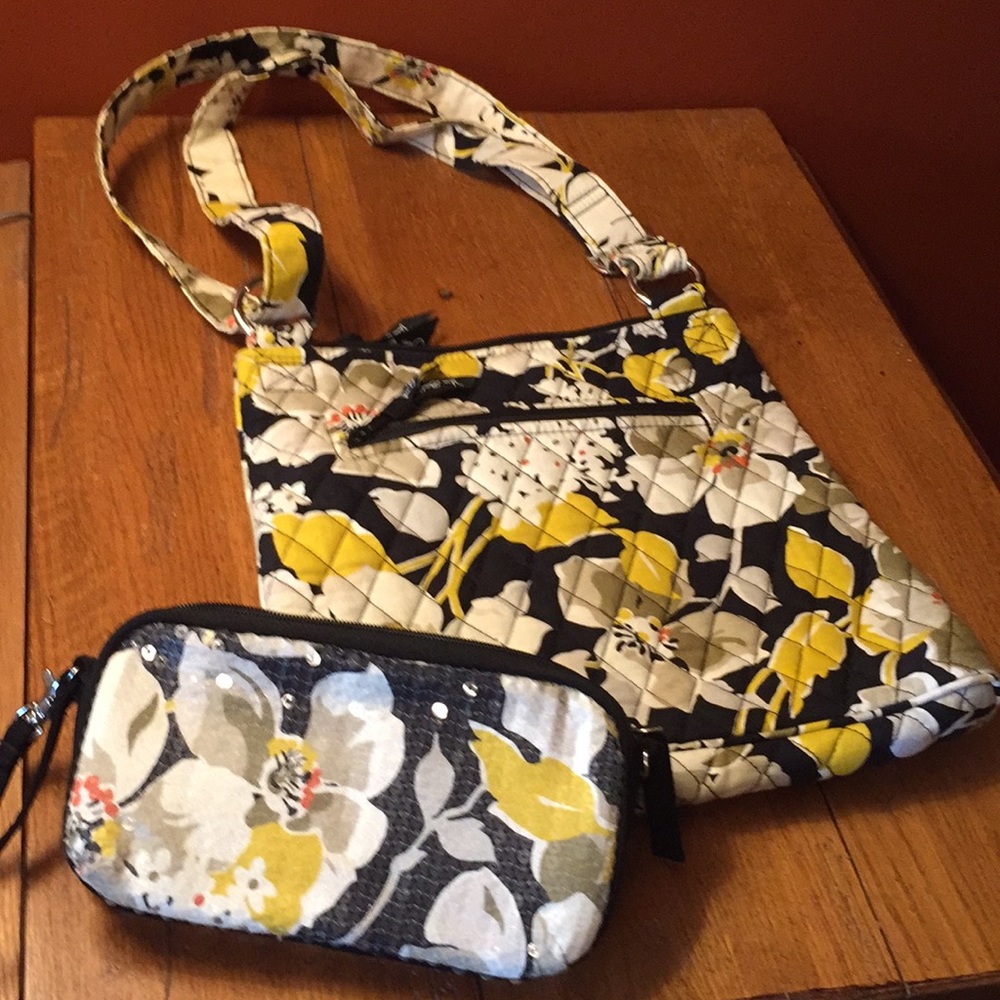 Vera Bradley crossbody with sequin wallet NWOT